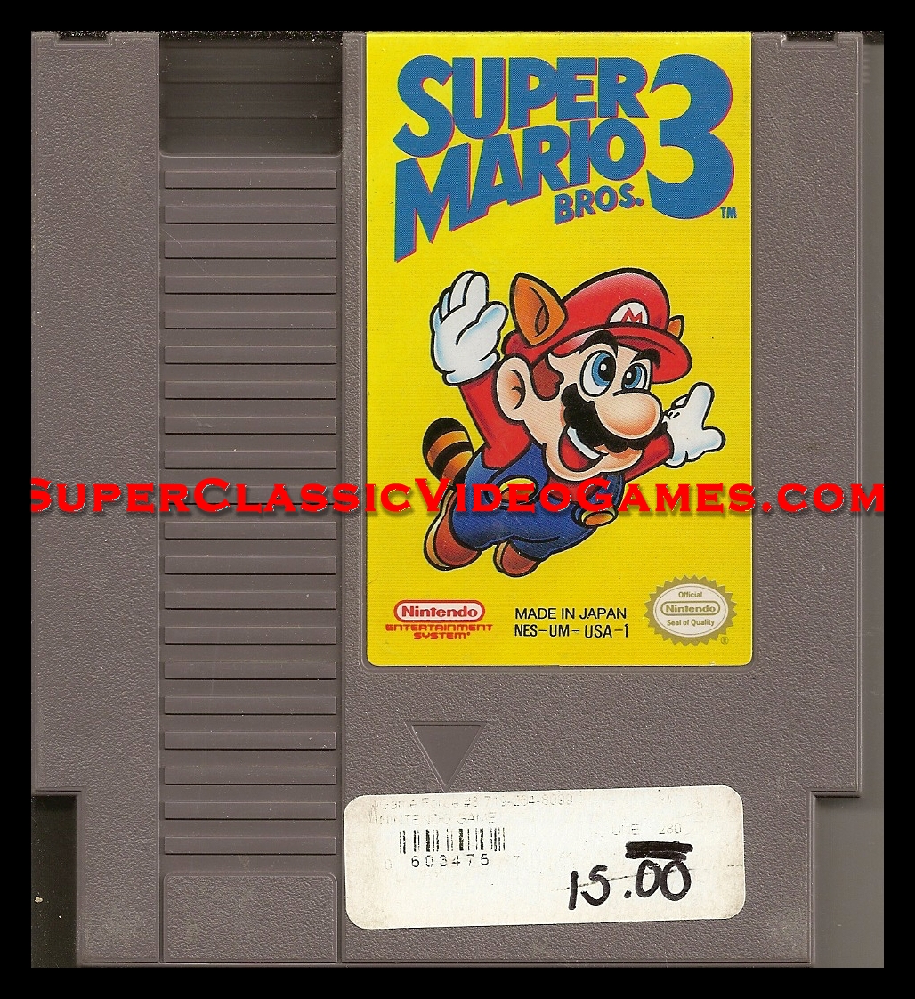 Super Mario Brothers 3 Nintendo NES cartridge